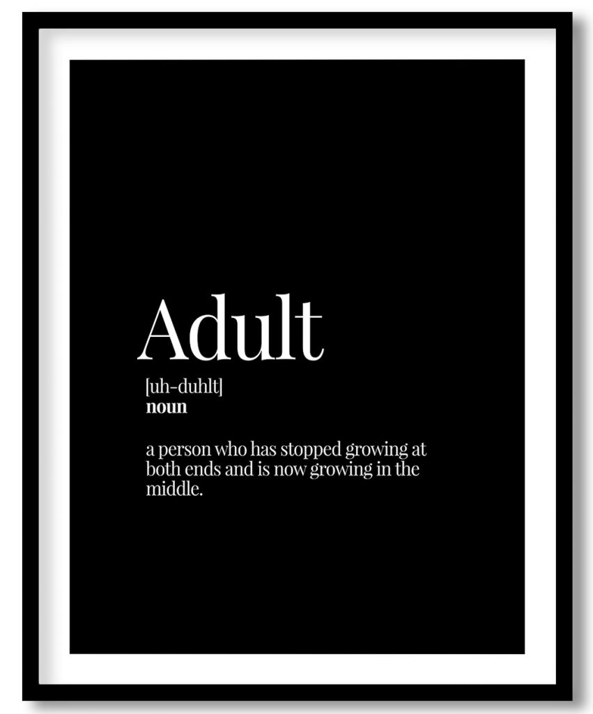 Adult - Funny Dictionary Definition