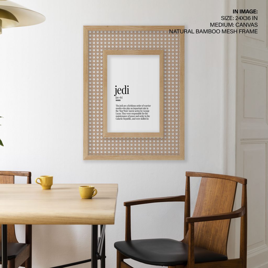 Jedi Funny Dictionary Definition Wall Decor, Framed Art for nerds, home, cafe, restaurant, bar