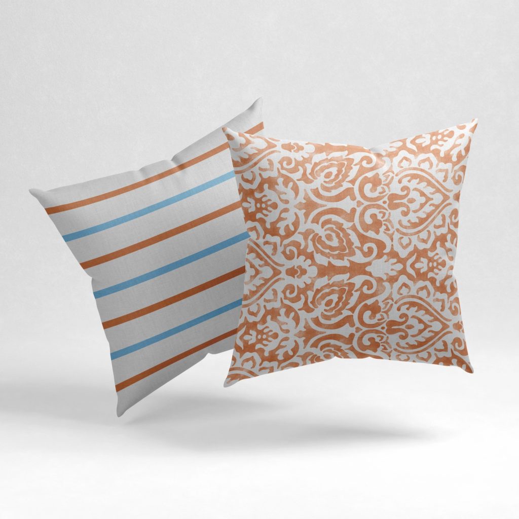 Set of 2 seamless bohemian stripes cushion cover