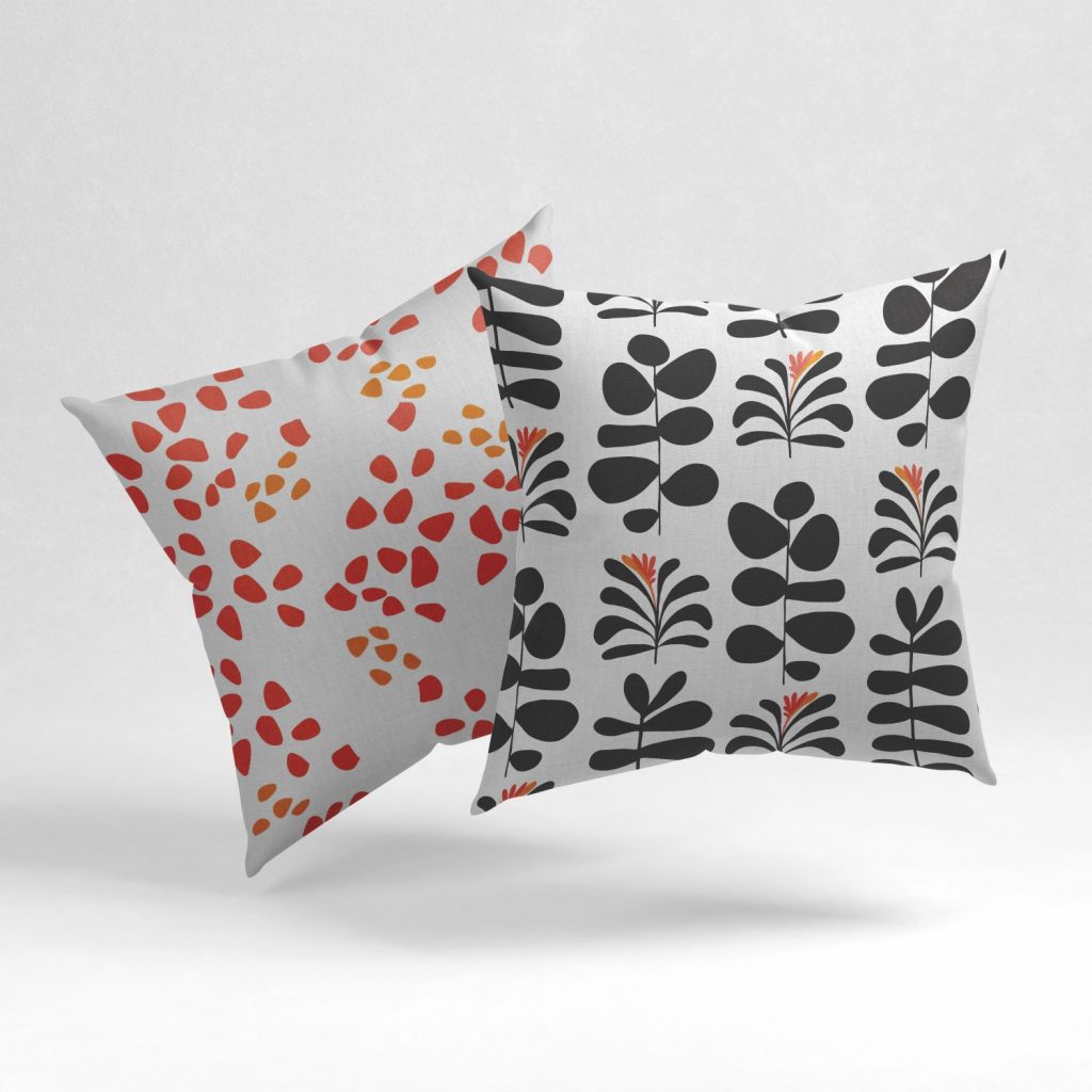 Set of 2 poetical botanical pattern cushion cover