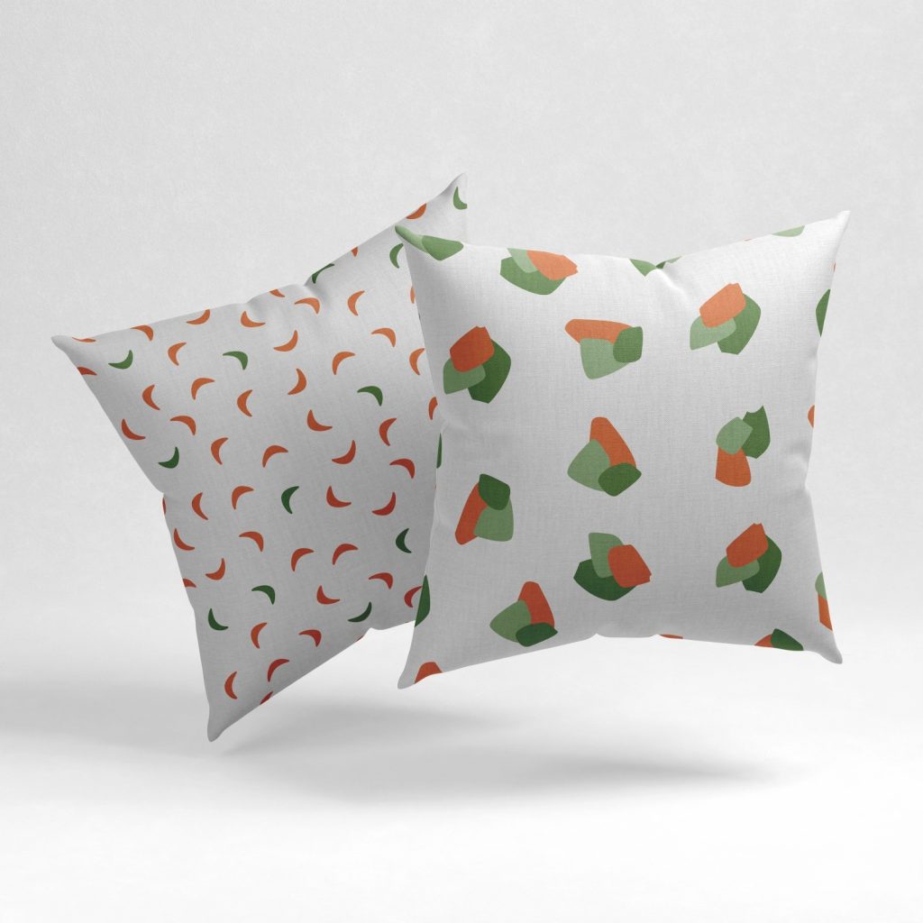 Set of 2 minimal abstract pattern cushion cover