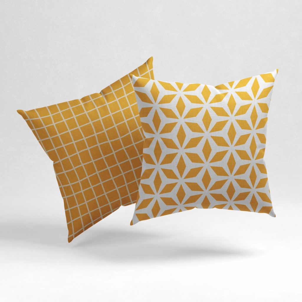Set of 2 craven geometric pattern cushion cover