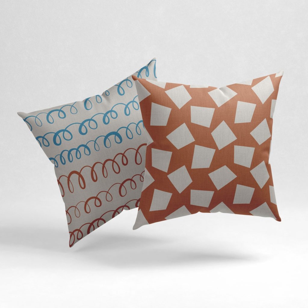 Set of 2 sugared pale floral cushion cover