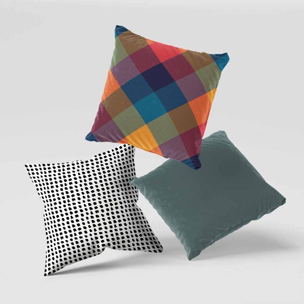 Set of 3 abstruse dotted pattern cushion covers
