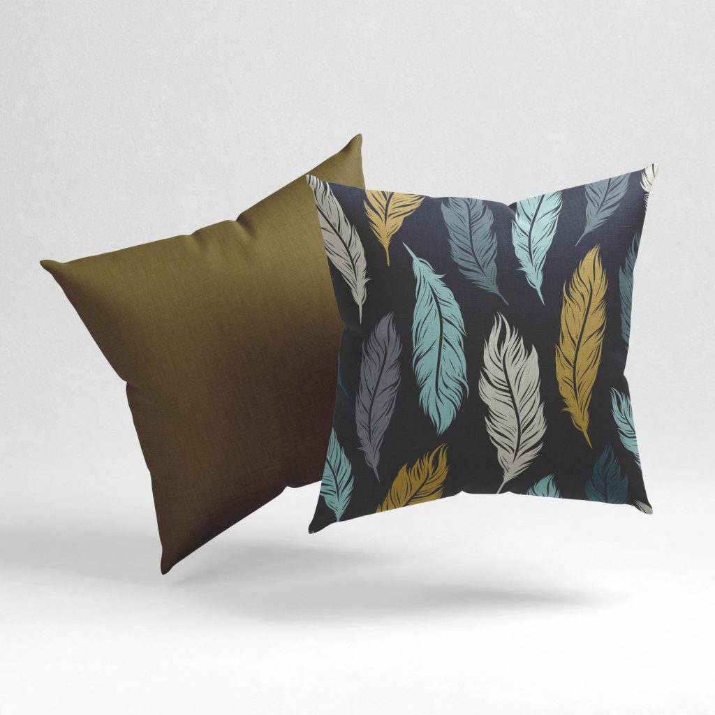 Set of 2 alluring fern botanical pattern cushion cover