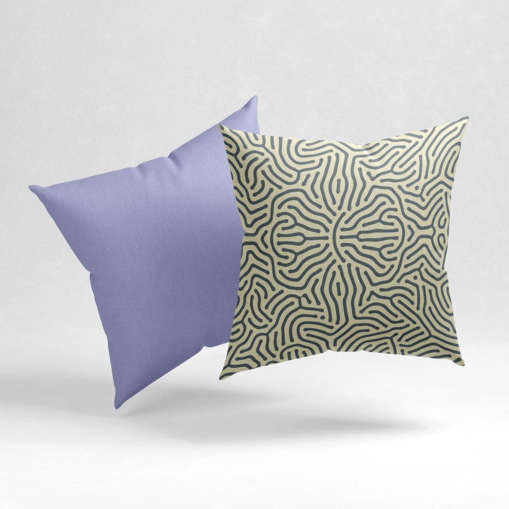 Set of 2 congruent beryl lines cushion cover