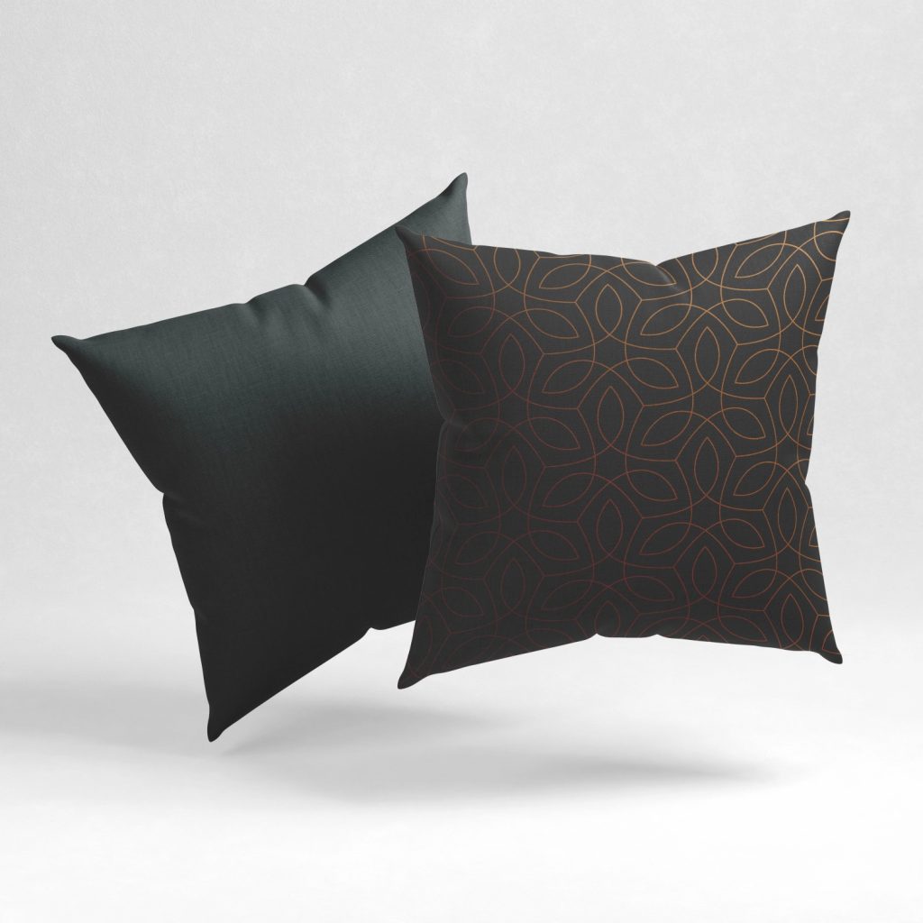 Set of 2 slenderize lines pattern cushion cover