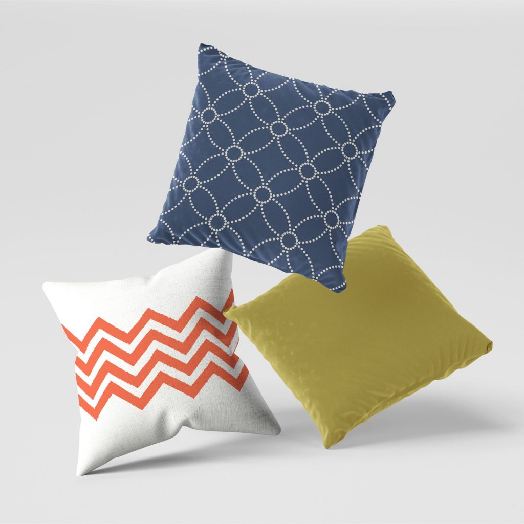 Set of 3 frontier pattern cushion covers