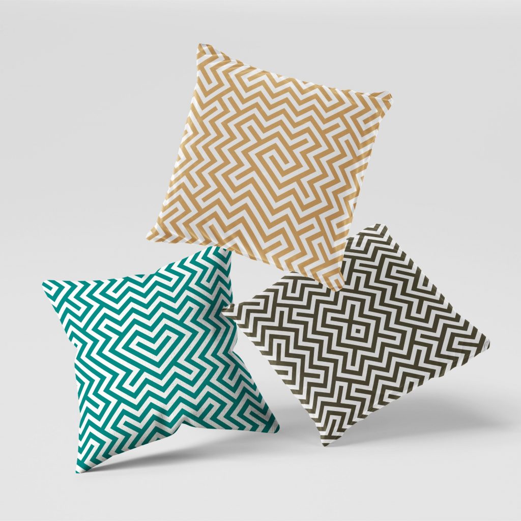 Set of 3 spatial minimal cushion covers