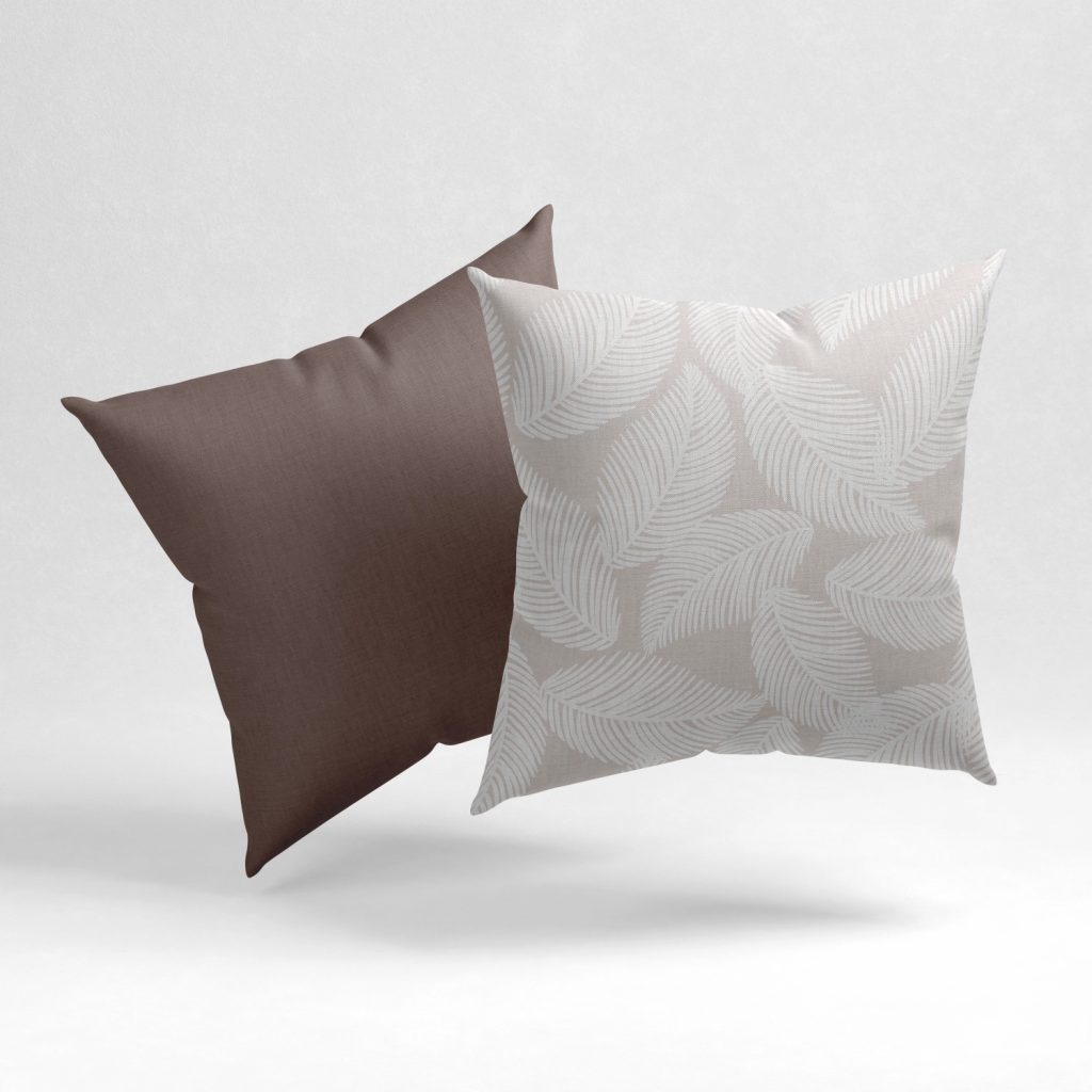 Set of 2 bohemian fern leaves pattern cushion cover