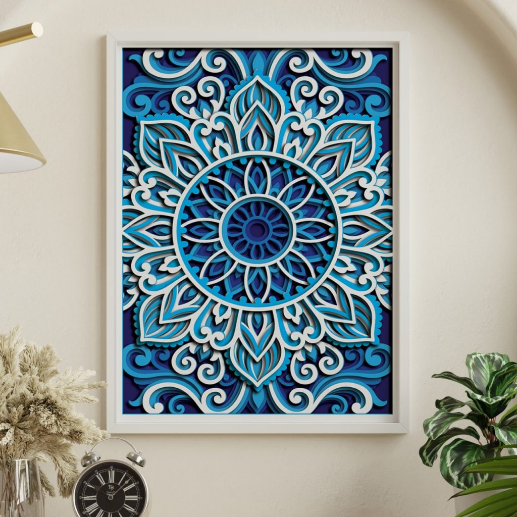 The Blue Maze - 3D Wall Art Sculpture