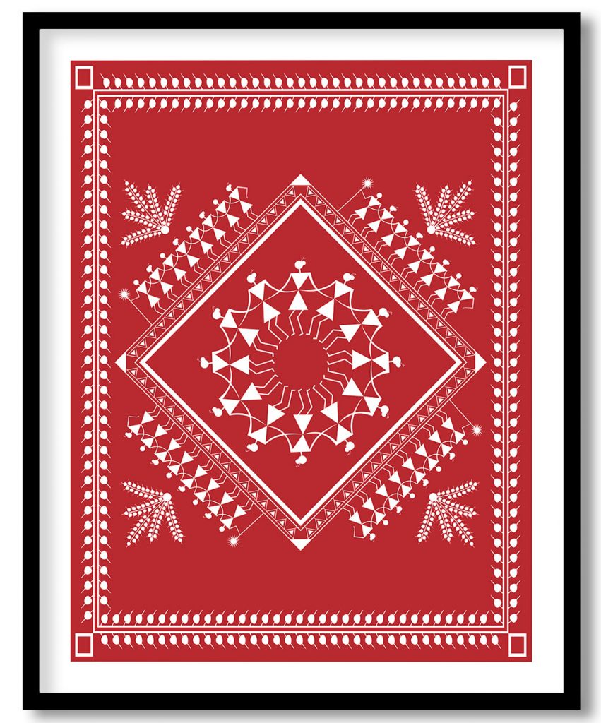 Indian tribal grim warli painting