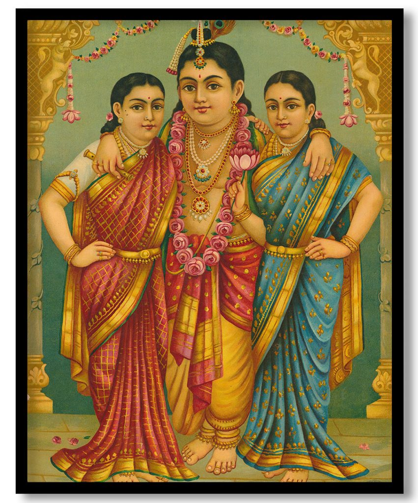 Shree radha rukmini krishna by Raja Ravi Varma