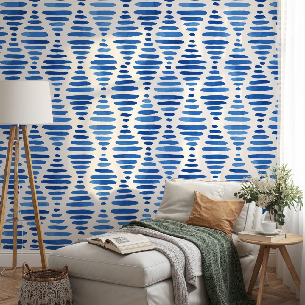 Indigo rhombuses lines