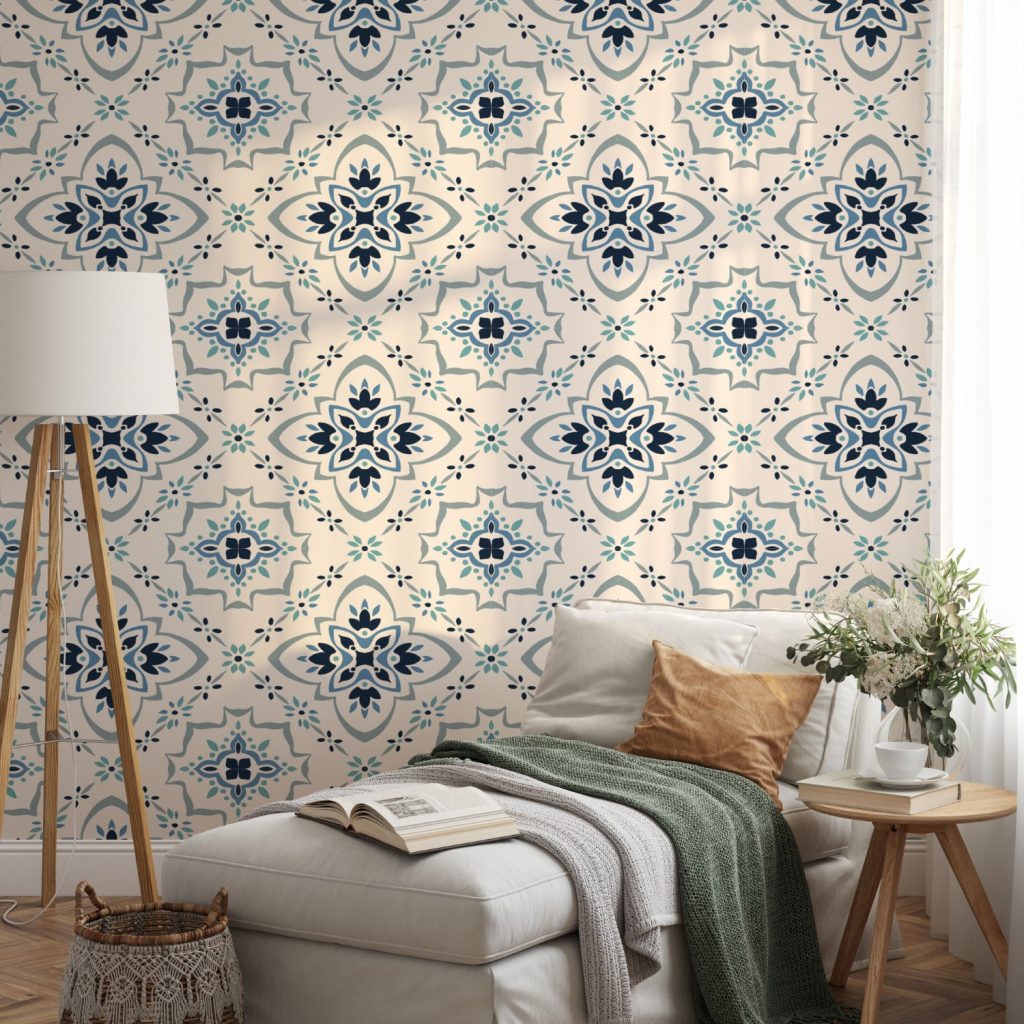 Blue shibori pattern