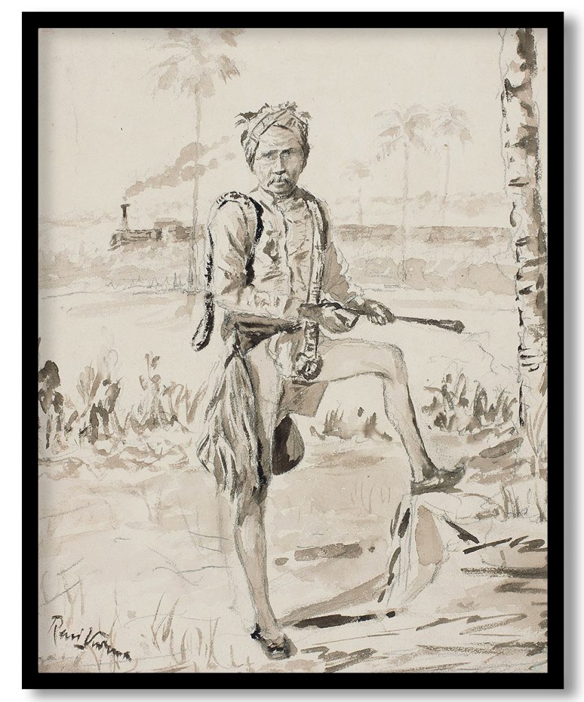 The toddy tapper by Raja Ravi Varma