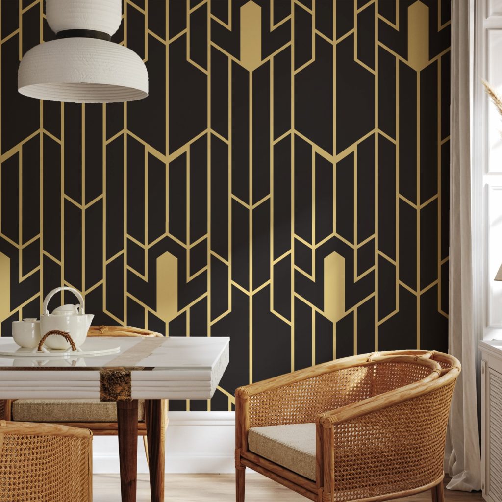 Golden symmetrical pattern