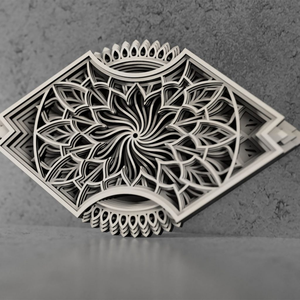 Modern minimal contemporary mandala