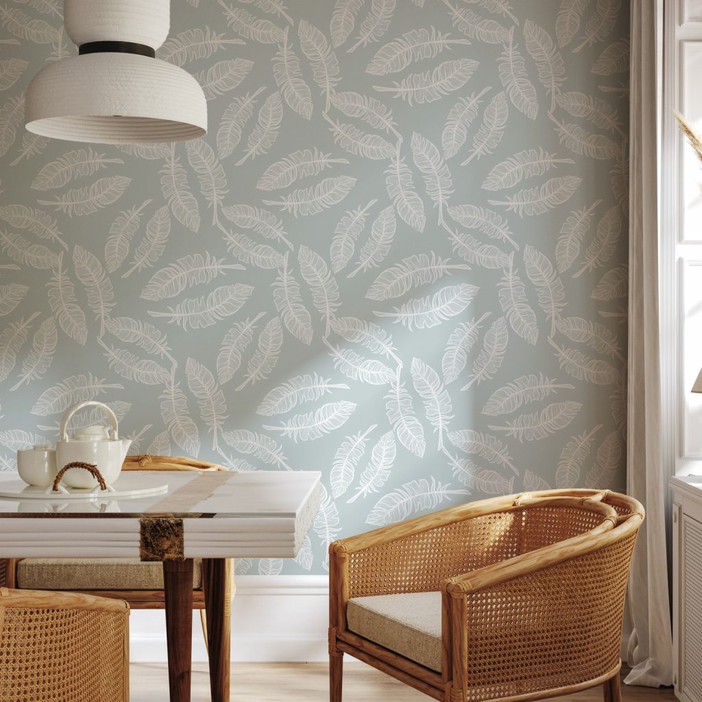 Seamless pattern with leaves