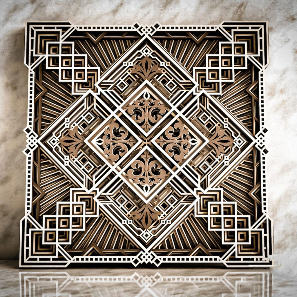 Complex geometrical modern mandala