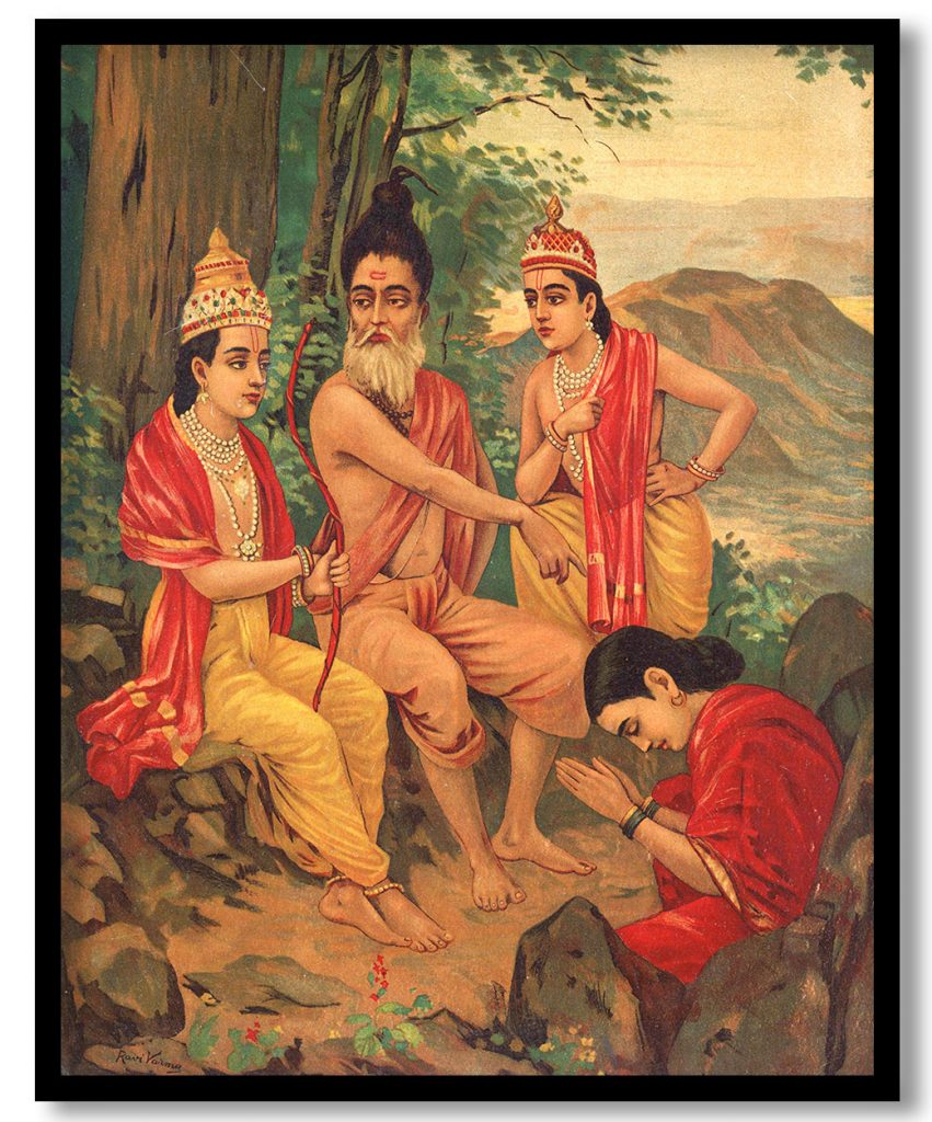 Ahalya Adhar by Raja Ravi Varma (1910)