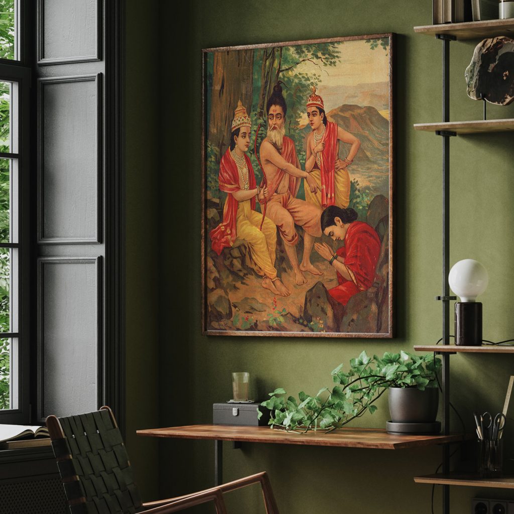 Ahalya Adhar by Raja Ravi Varma (1910)