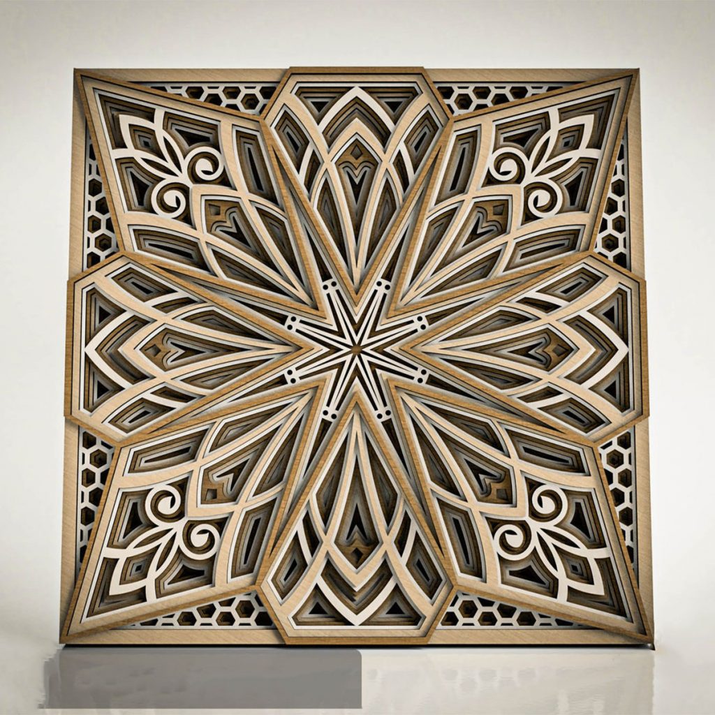 Modern shapes mandala