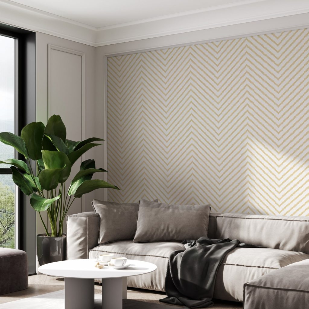 Golden zigzag stripes