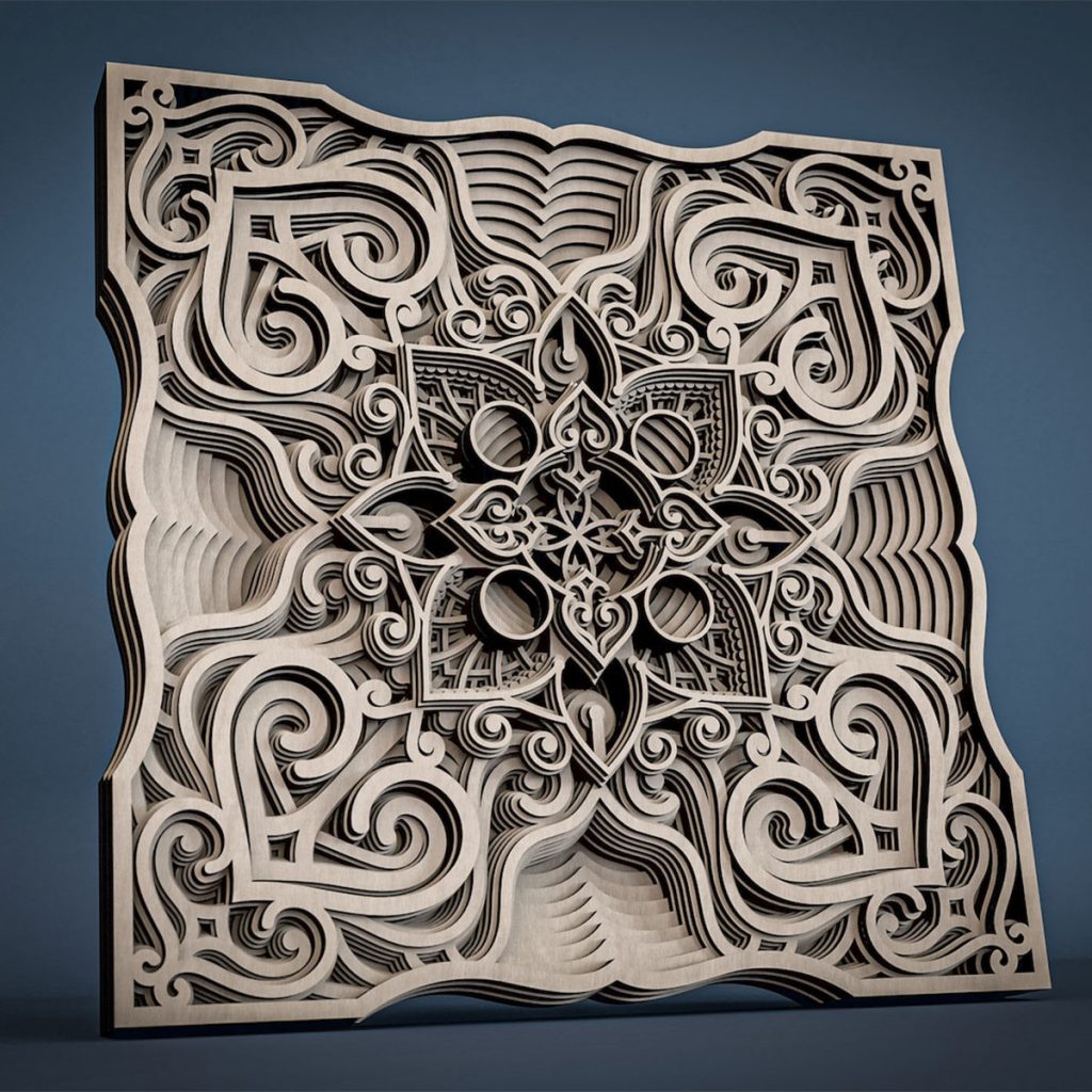 Aesthetic deep beige mandala