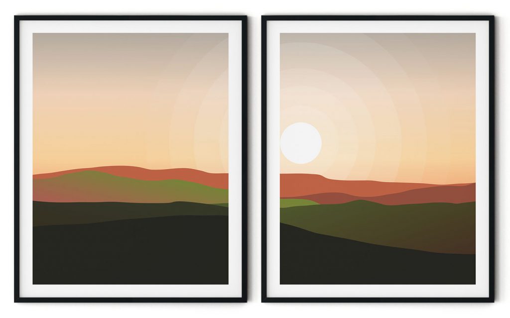 Set of 2 fresh pleasant sun rays