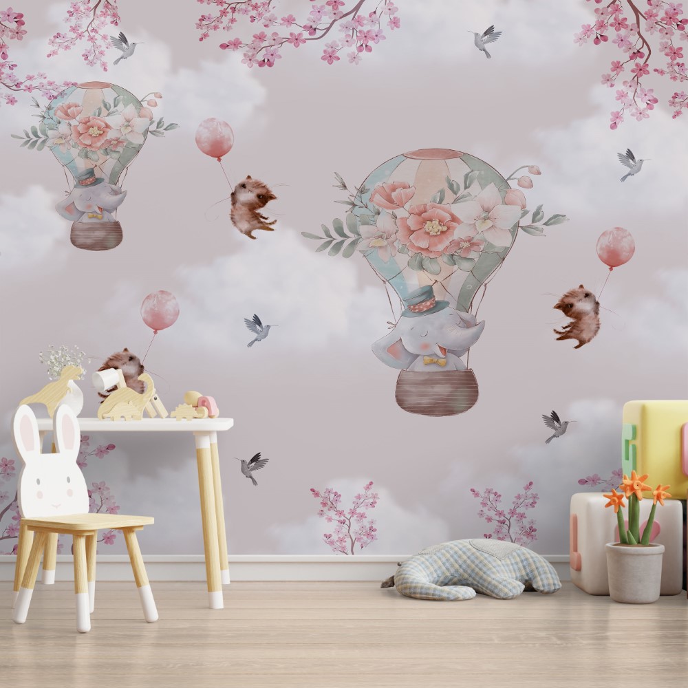 Mock up wall in the children's room in cream color wall backgrou