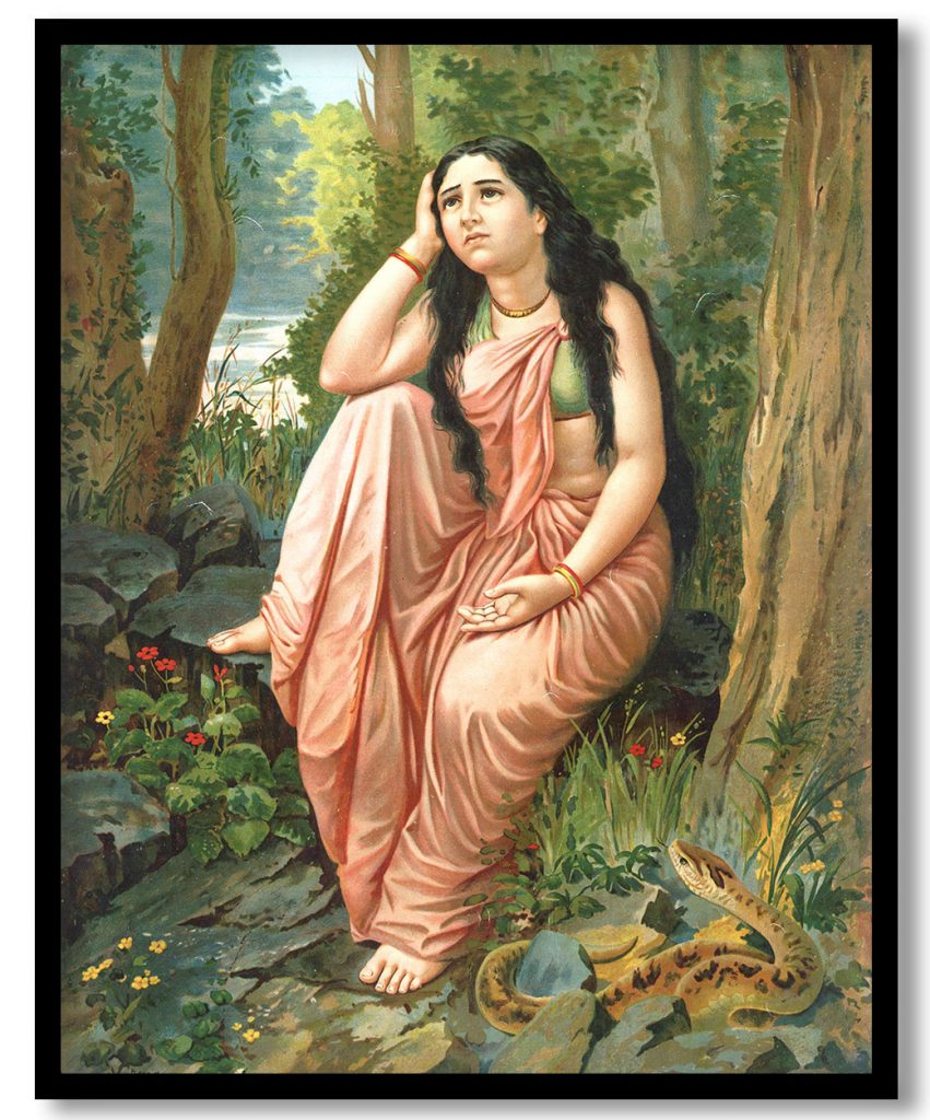 Damayanti vanavas by Raja Ravi Varma (1910)