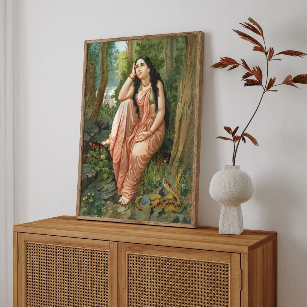 Damayanti vanavas by Raja Ravi Varma (1910)