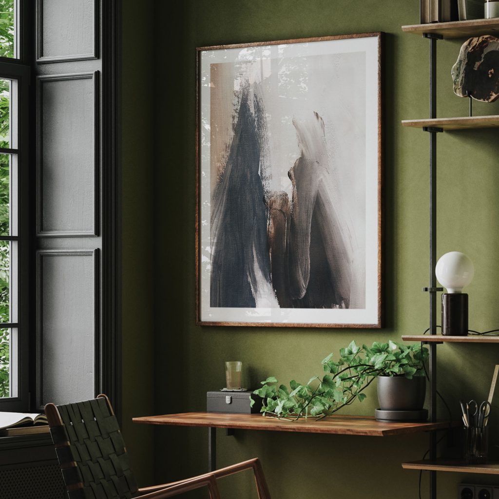 Abstract Earthy Neutral Brushstrokes – Wall Hanging