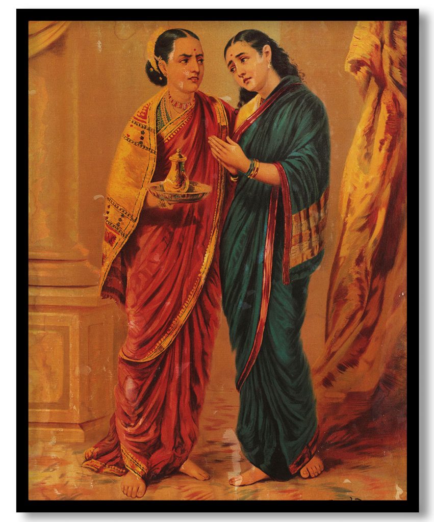 Draupadi sudeshna by Raja Ravi Varma (1896)