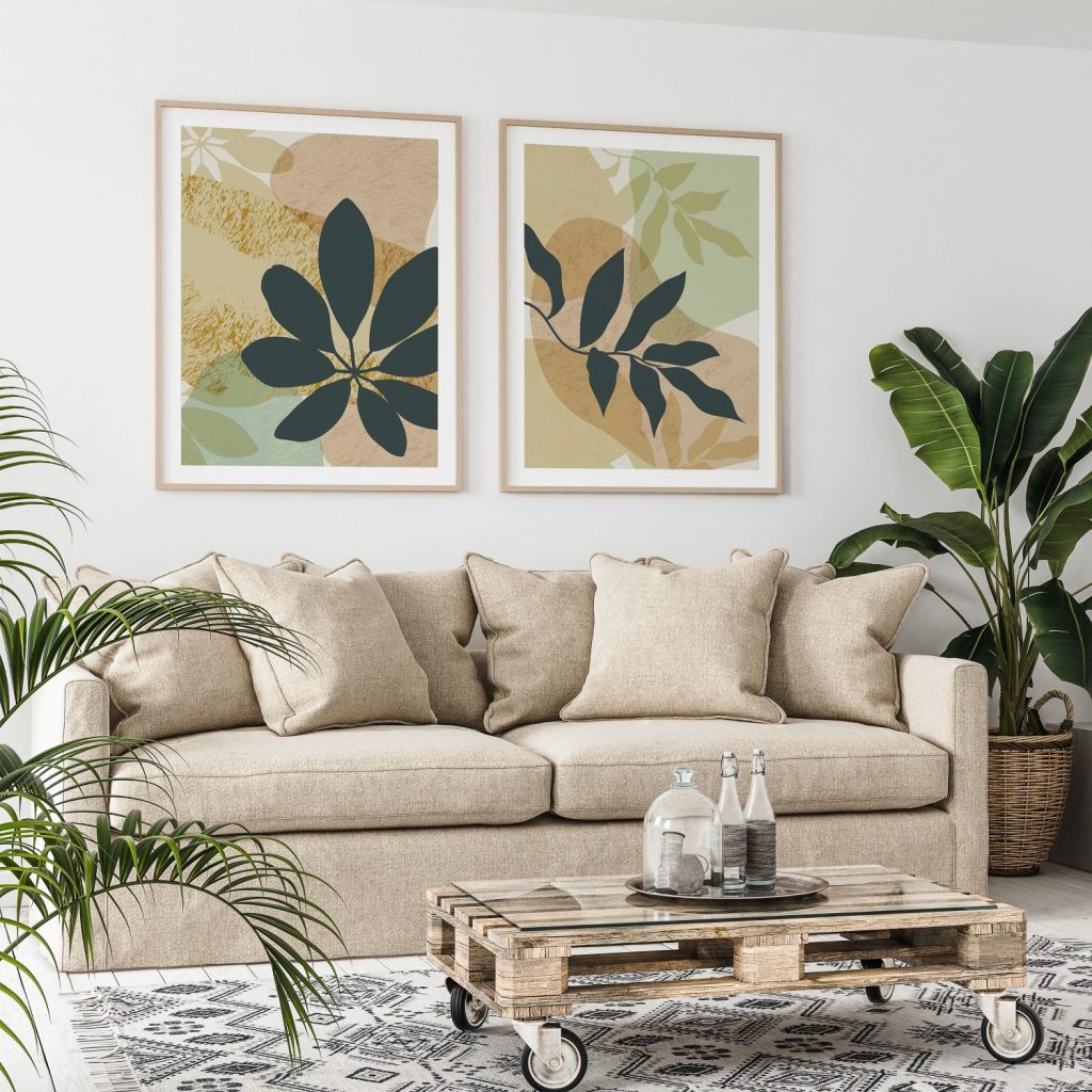 Abstract Dark Green Tropical Leaves – Wall Hanging