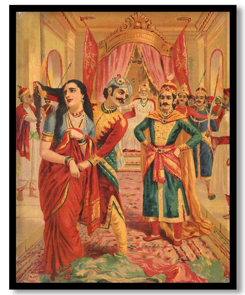Draupadi vastraharan by Raja Ravi Varma (1898)