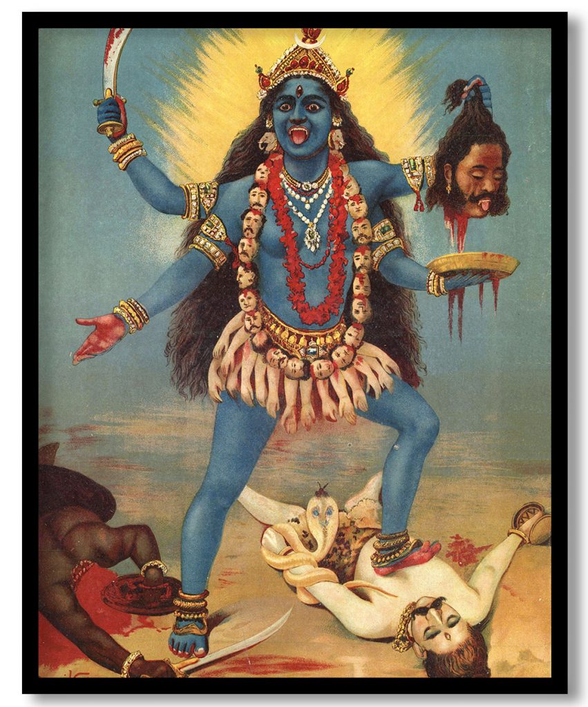 Goddess kali by Raja Ravi Varma (1910)