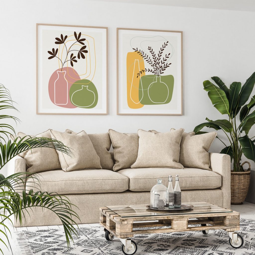 Abstract Plants and Vases – Wall Art