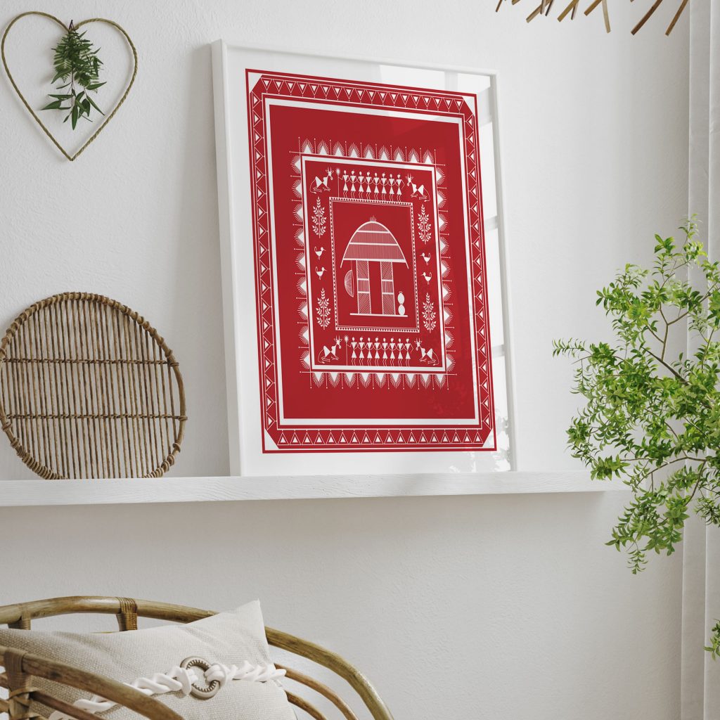Warli Village Dancing Scene – Wall Art