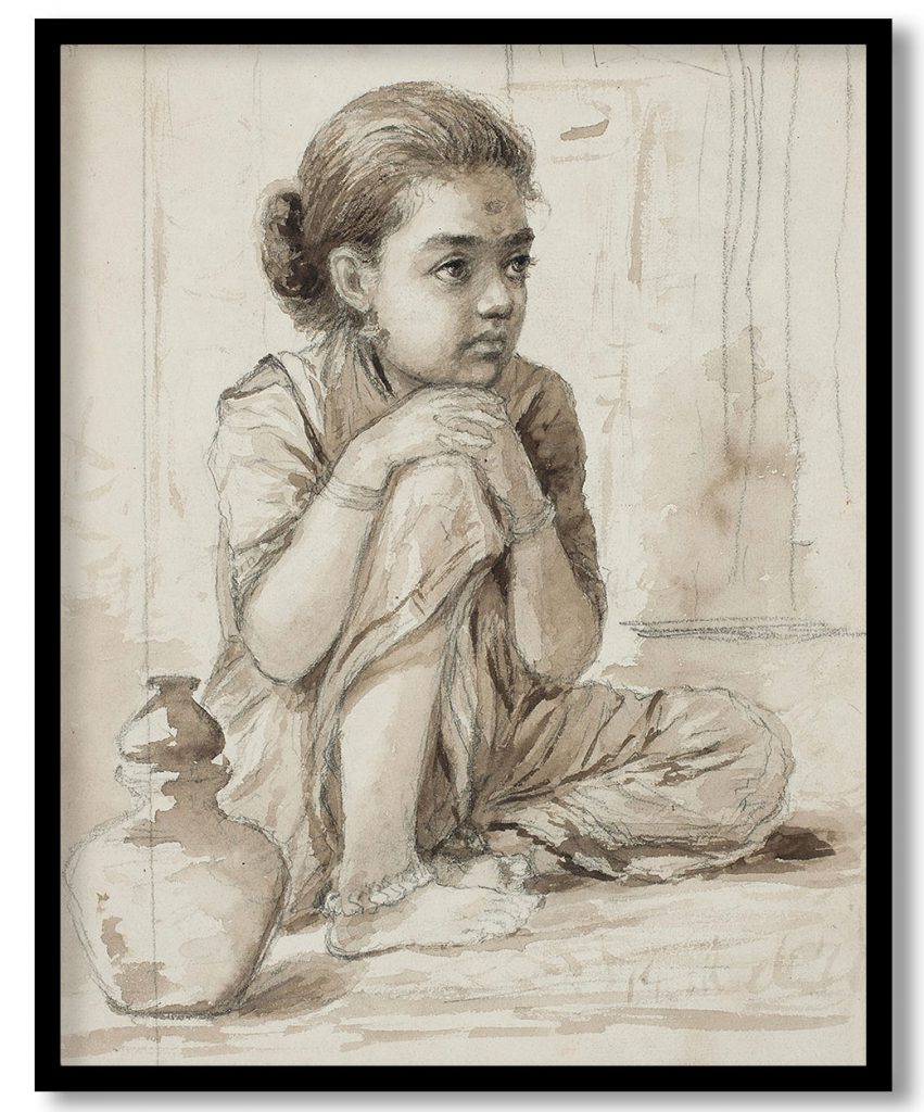 Gypsies of south india preliminary study by Raja Ravi Varma (1893)