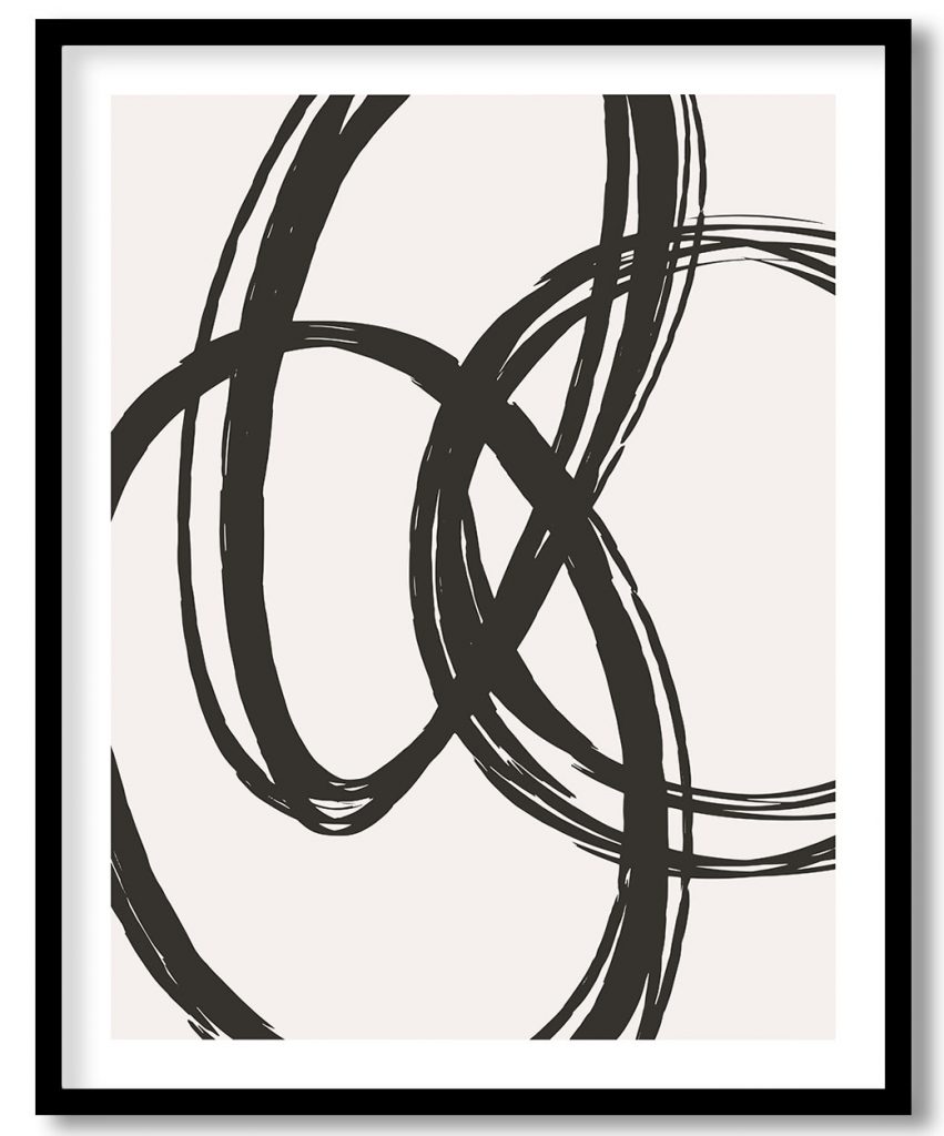 Black circular strokes #113