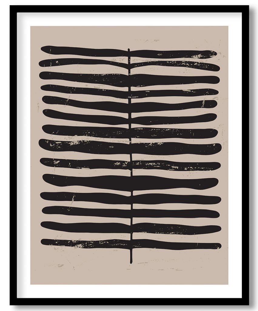 Abstract dark leaves II