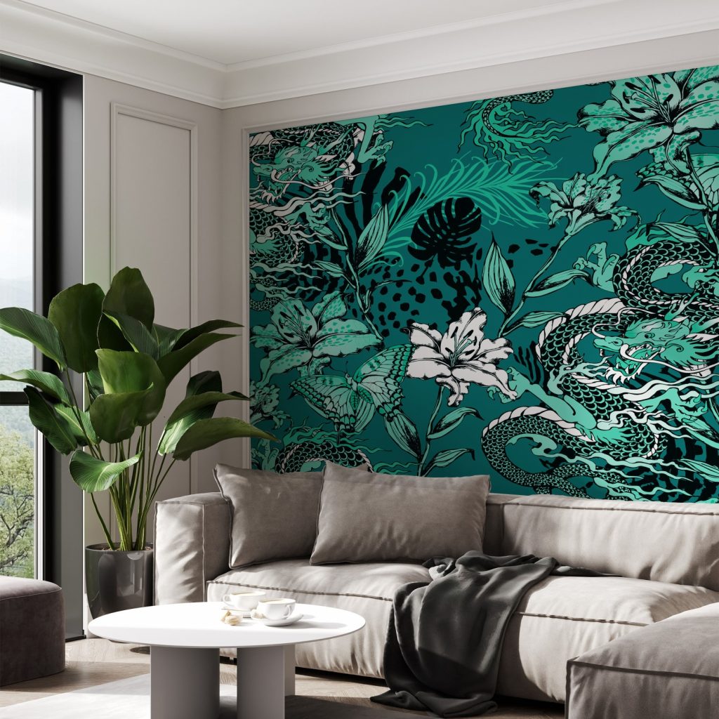 Asian dragon pattern