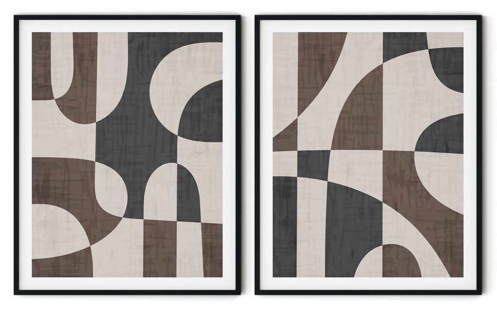 Set of 2 modern forms