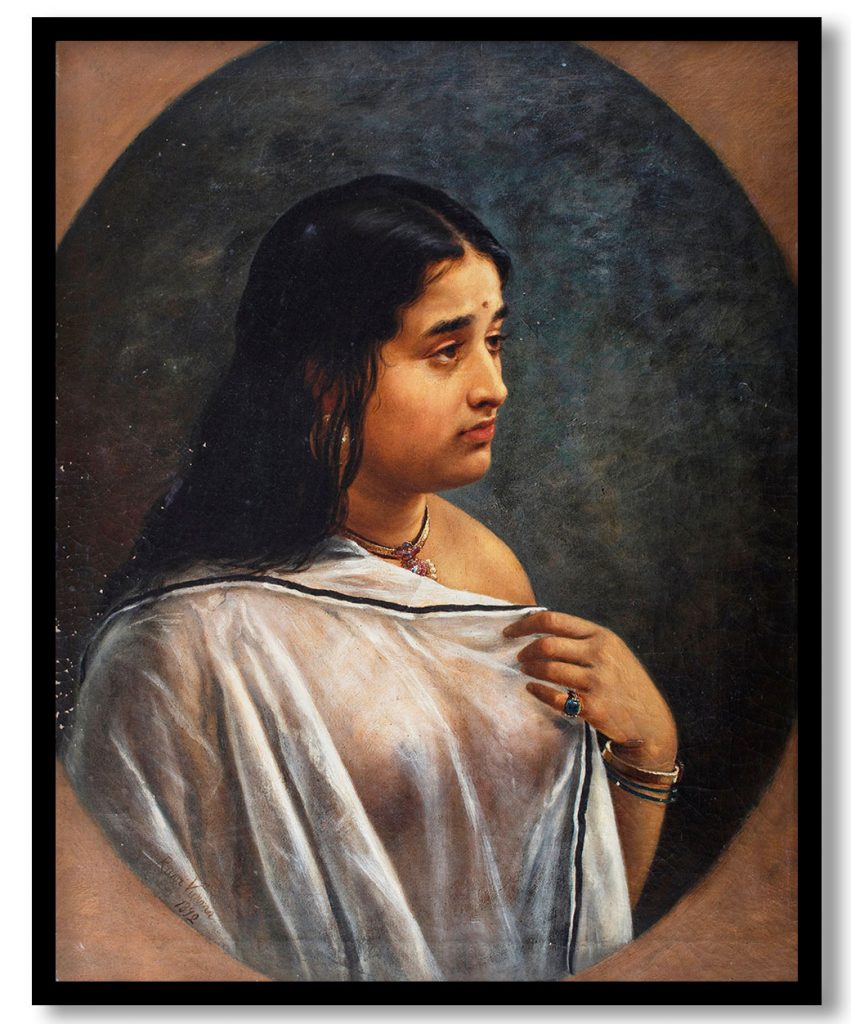 Malayali lady by Raja Ravi Varma (1892)