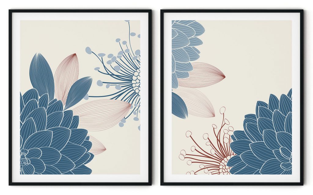 Set of 2 lucent flowers