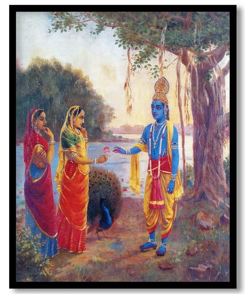 Radha and krishna by Raja Ravi Varma (1901)