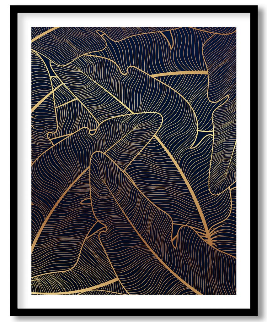 Golden petal banana leaves