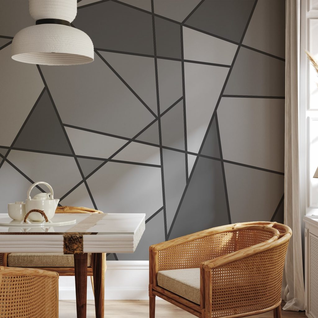 Sparkling grey triangles